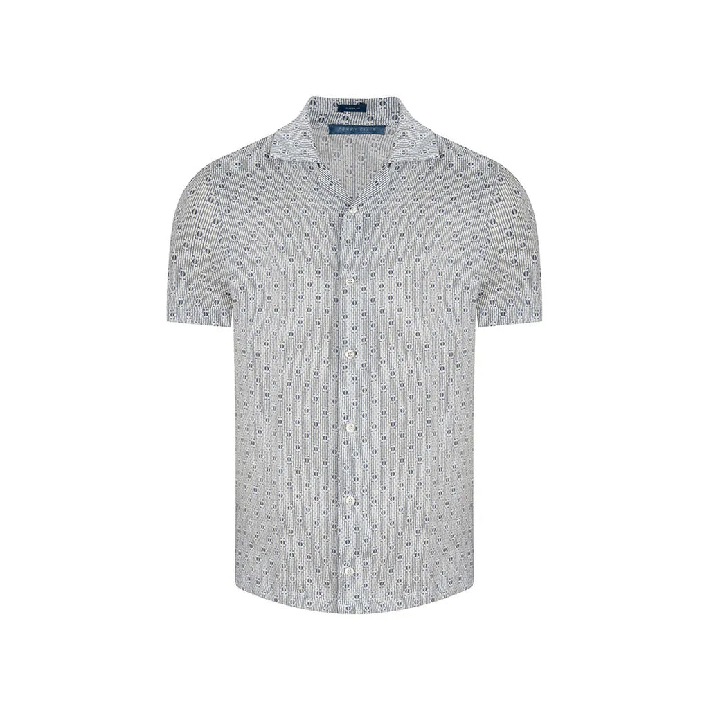 Camisa Sport Manga Corta Perry Ellis CS00882C - Verde - modelo frente