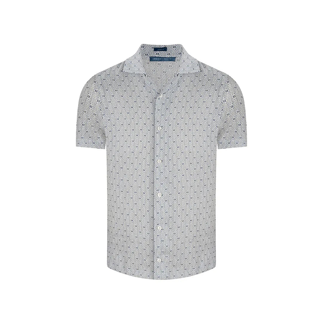 Camisa Sport Manga Corta Perry Ellis CS00882C - Verde - modelo frente