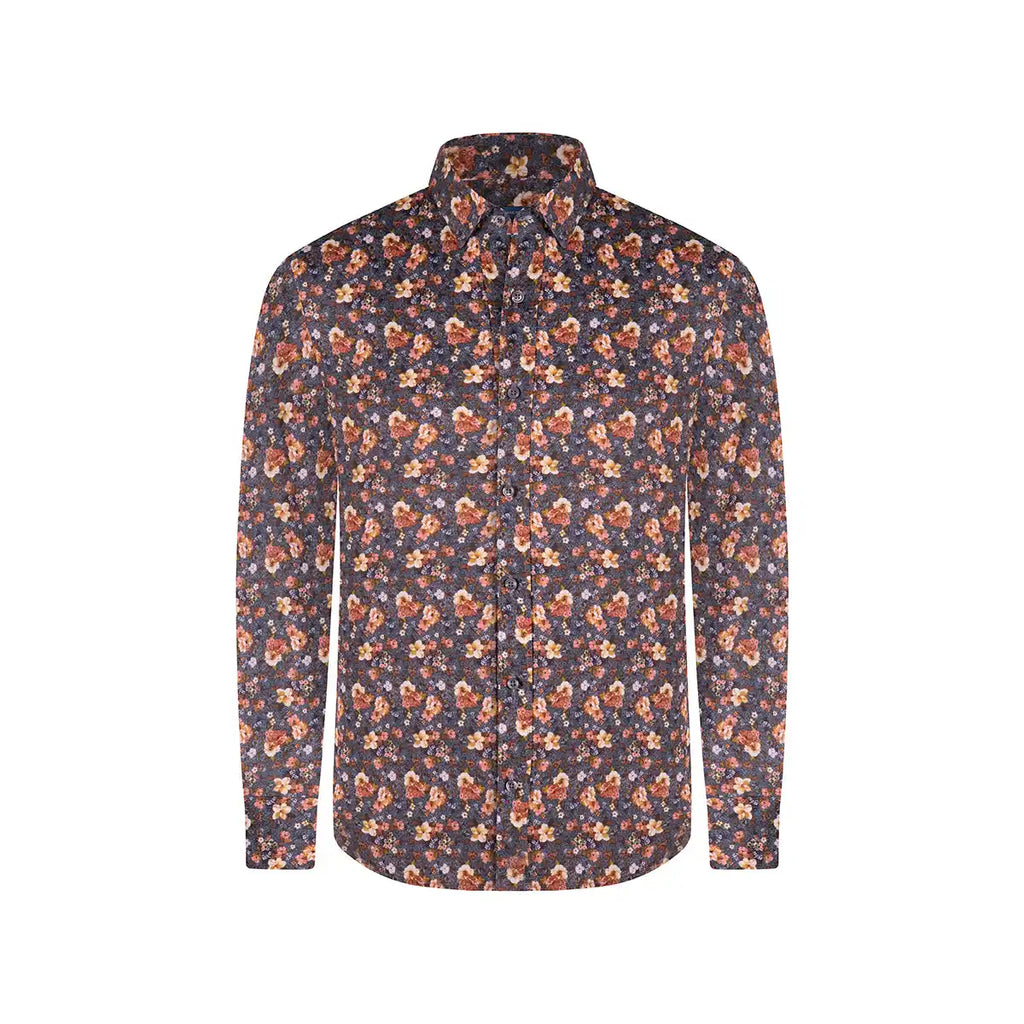 Camisa Sport Gris Oscuro Classic Fit Perry Ellis CS00930