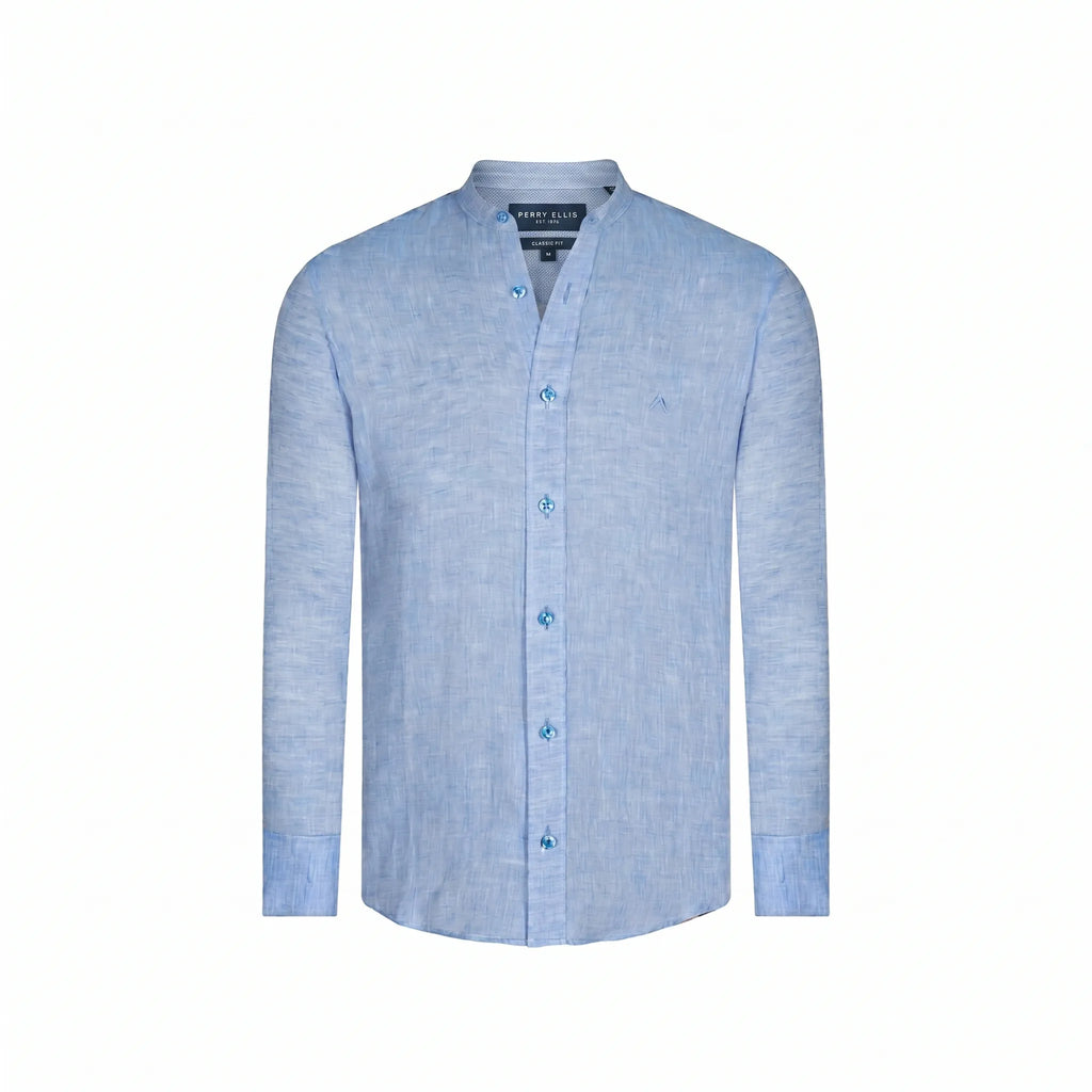 Camisa Sport Perry Ellis CS00875P - Azul Medio - Frente ghost mannequin
