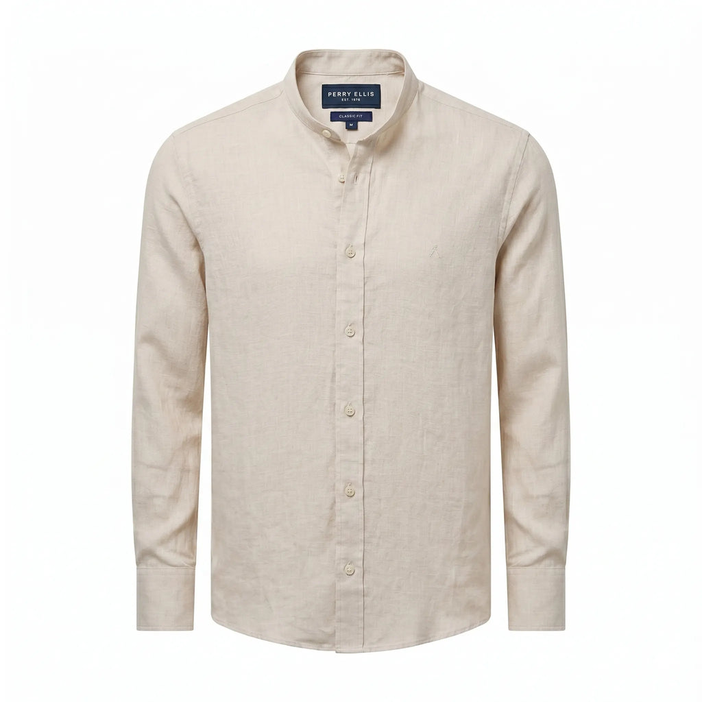 Camisa Sport Perry Ellis CS00875P - Habano Claro - Frente ghost mannequin
