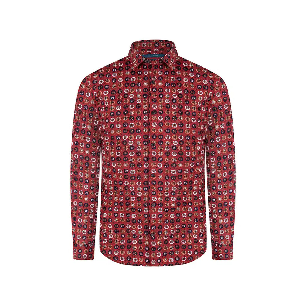 Camisa Sport Rojo Classic Fit Perry Ellis CS00927