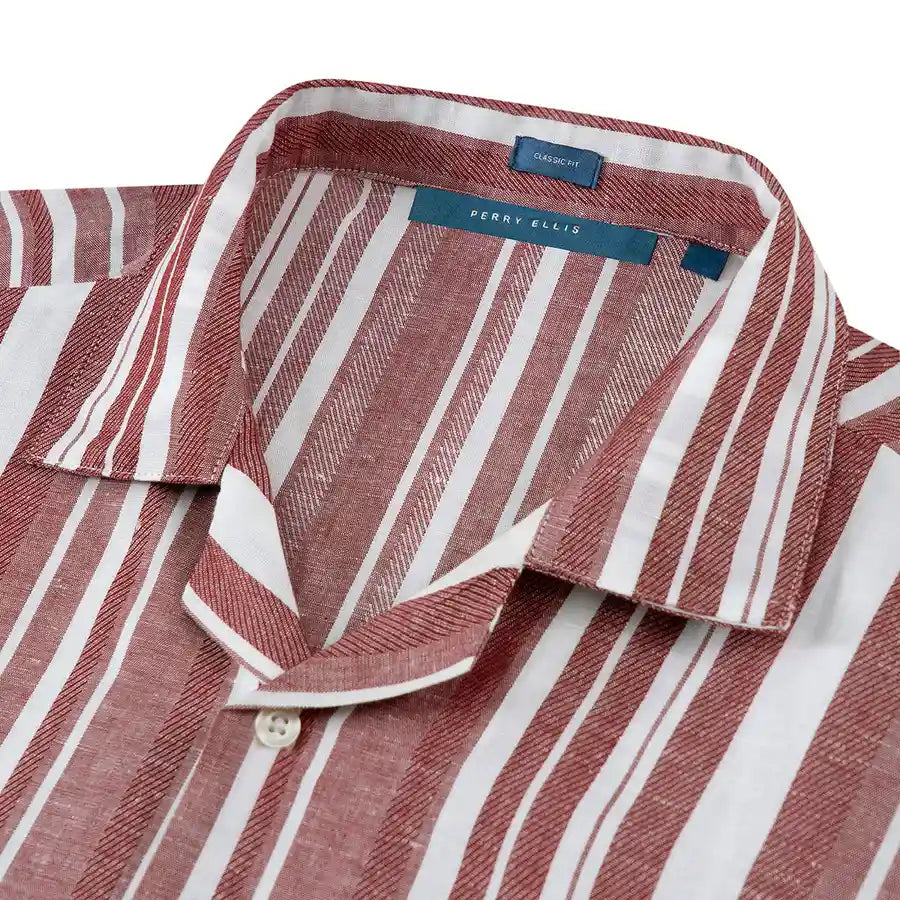 Camisa Sport Vinotinto Classic Fit Perry Ellis CS00886