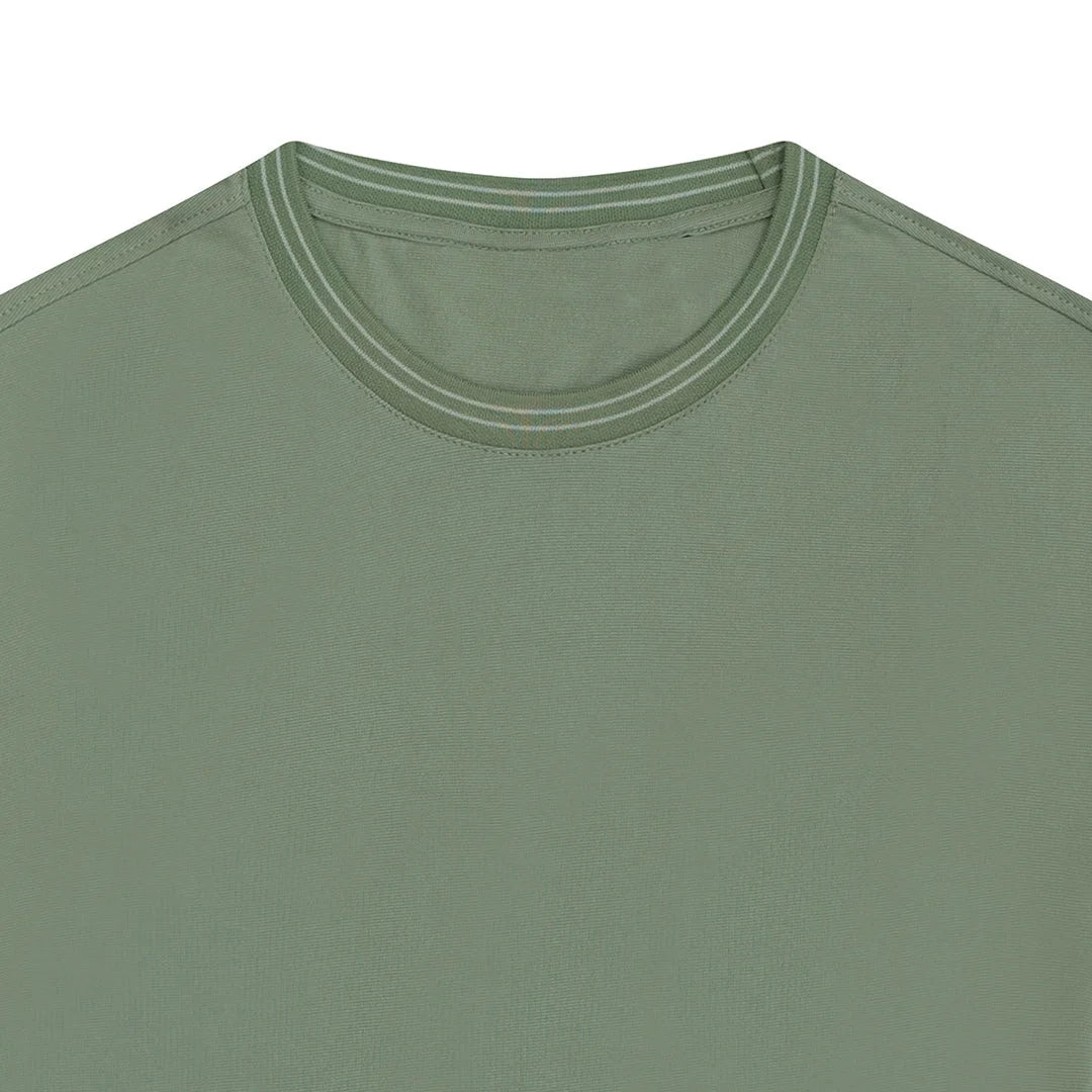 T-Shirt Perry Ellis TS00012 - Verde Claro - Detalle cuello