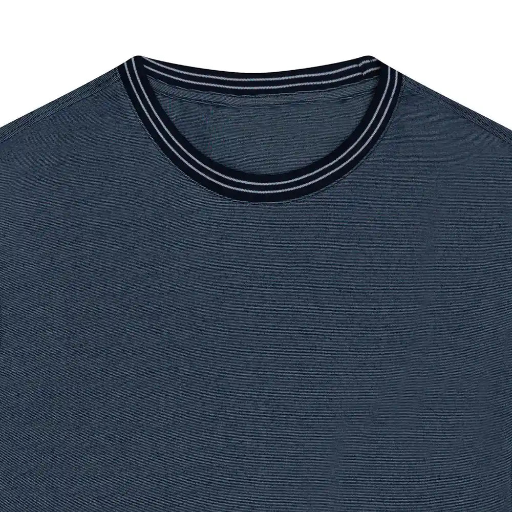 T-Shirt Perry Ellis TS00012 - Azul Oscuro - Detalle cuello