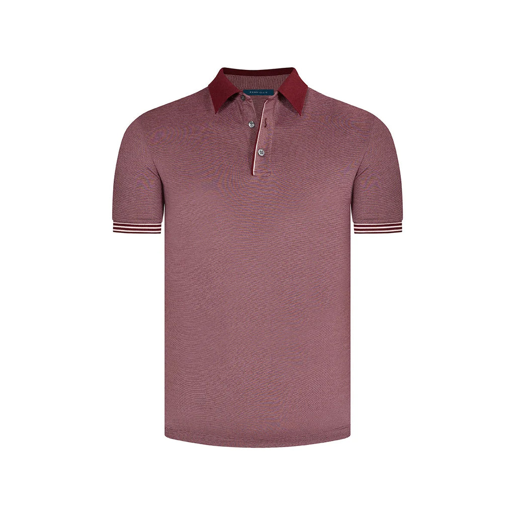 Camiseta Polo Classic Fit Perry Ellis CM00129 - Gris Claro - detalle