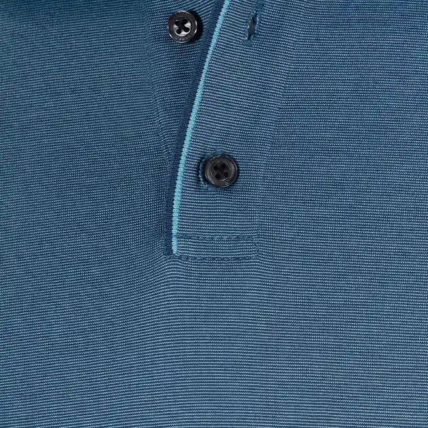 Camiseta Polo Classic Fit Perry Ellis CM00129 - Azul Oscuro - detalle
