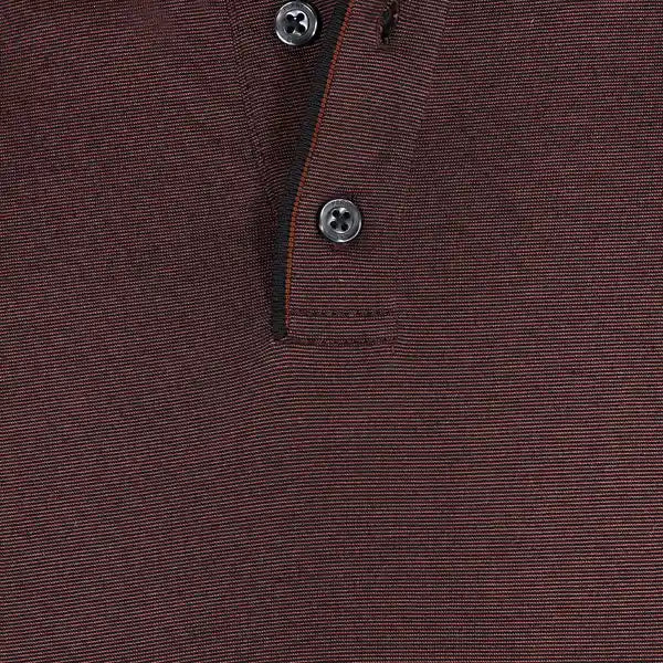 Camiseta Polo Classic Fit Perry Ellis CM00129 - Cafe Oscuro - detalle