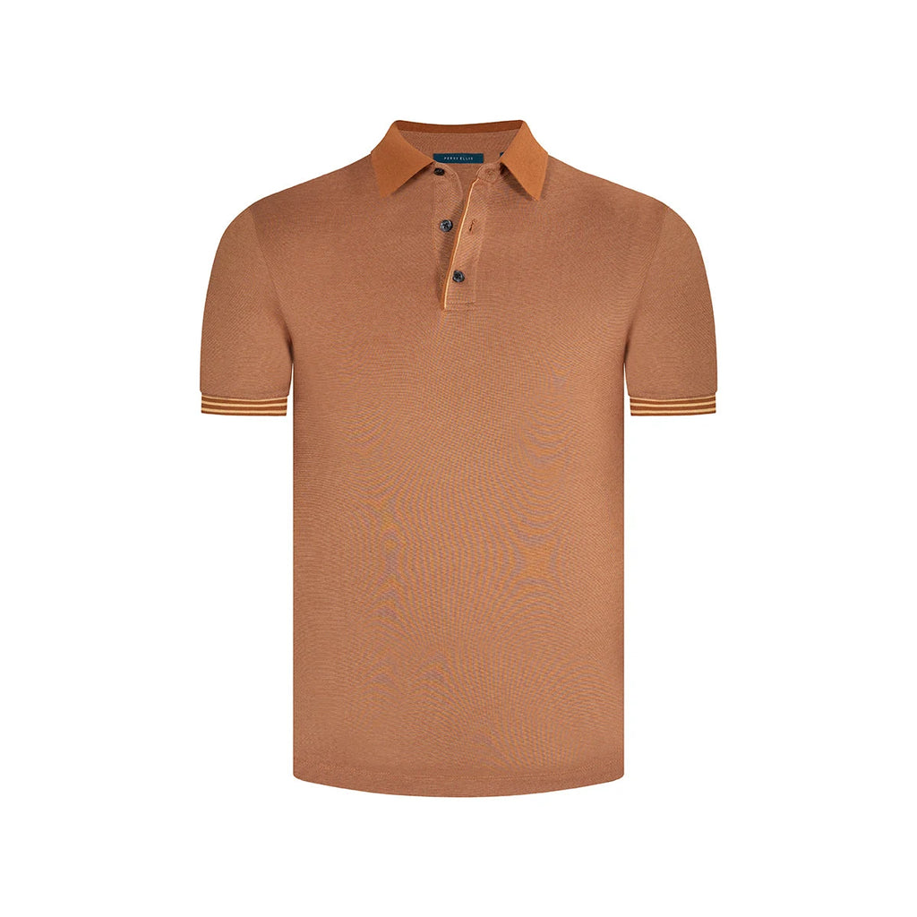 Camiseta Polo Classic Fit Perry Ellis CM00129 - Gris Claro - detalle