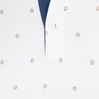 Camiseta Polo Classic Fit Perry Ellis CM00135 - Blanco - Detalle textura