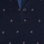 Camiseta Polo Classic Fit Perry Ellis CM00135 - Azul Oscuro - Detalle textura