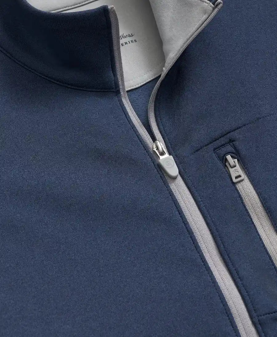 Chaleco Brooks Brothers Performance Series CHA0001 - Azul Oscuro - Detalle zipper