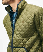 Chaqueta Acolchada (Diamond Liner) Brooks Brothers CH00133 - Verde Medio - Detalle zipper