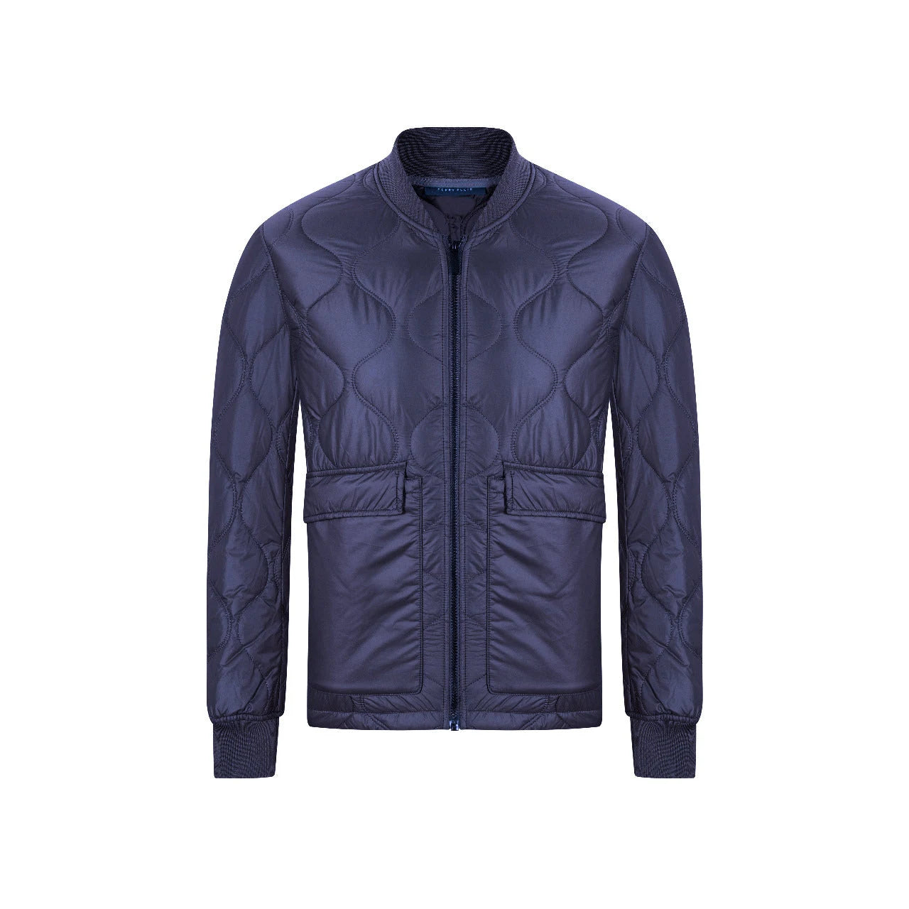 Chaqueta Quilted Perry Ellis CH00121 - Azul Oscuro - Frente ghost mannequin
