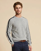 Sweater Perry Ellis Crew Neck SW00101 - Gris Claro - Modelo plano cercano