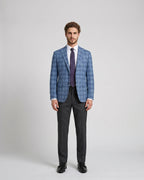 Saco Cuadros Classic Fit Austin Reed SA00487 - Azul Oscuro - Modelo cuerpo completo