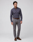 Camisa Sport Verde Oscuro Classic Fit Perry Ellis CS00848 - Azul Oscuro - Modelo cuerpo completo