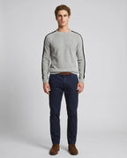 Sweater Perry Ellis Crew Neck SW00101 - Gris Claro - Modelo cuerpo completo