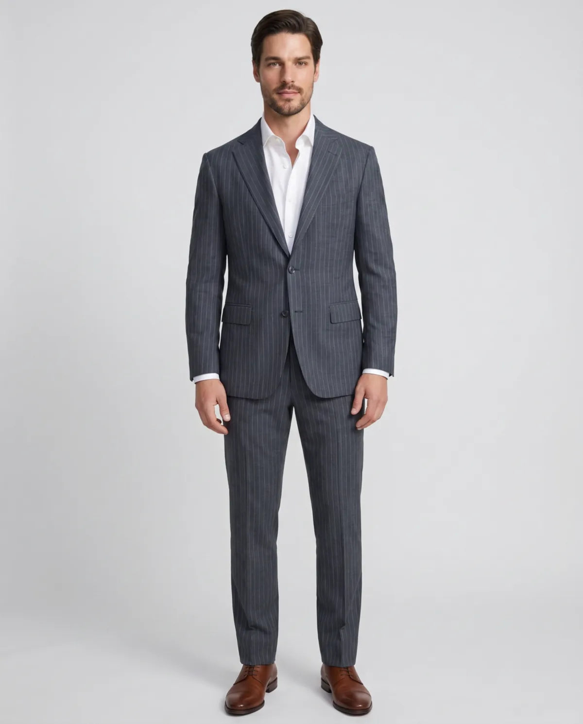 Vestido Classic Fit Austin Reed VE04250 - gris-4 - cuerpo completo