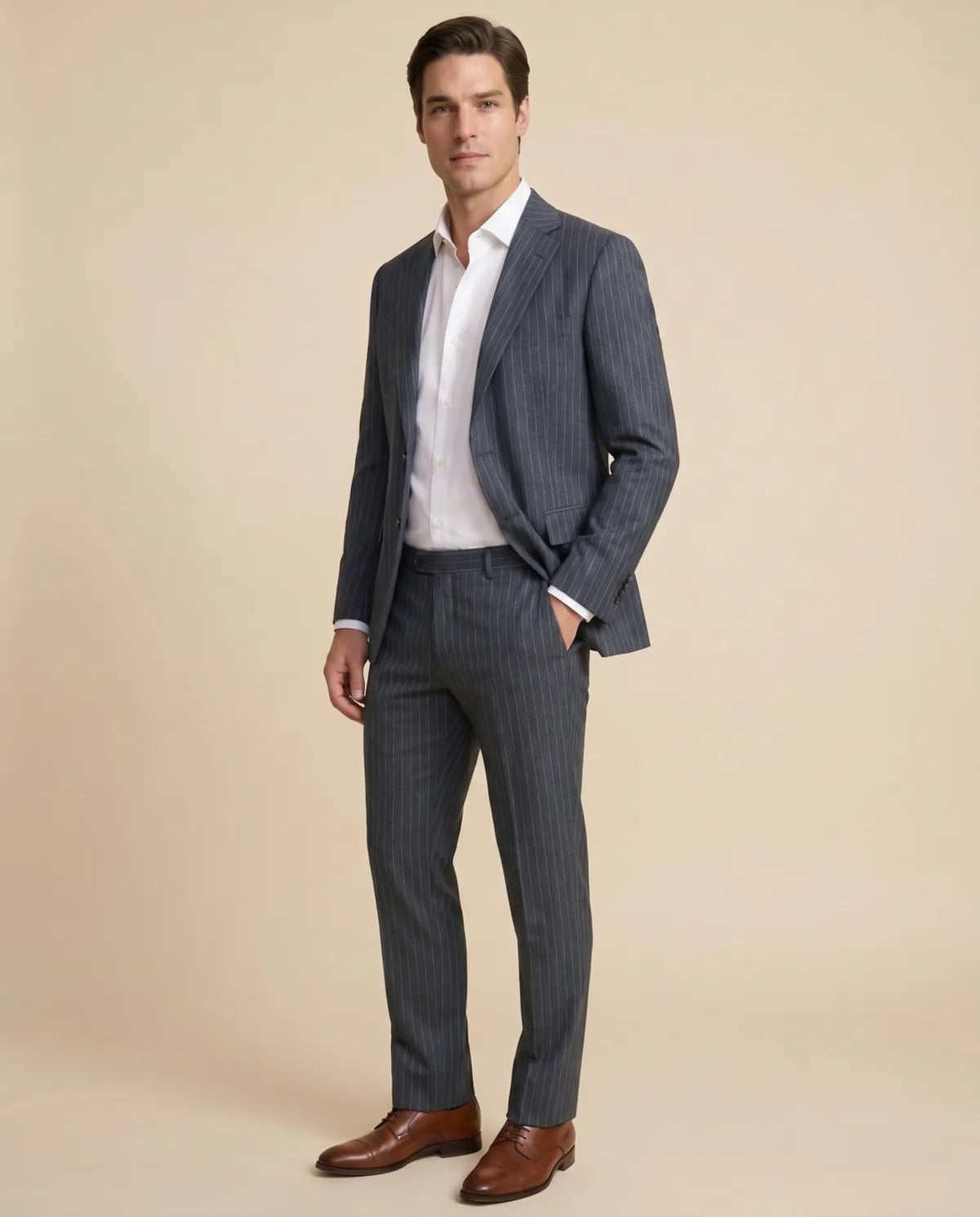 Vestido Classic Fit Austin Reed VE04250 - gris-4 - tres cuartos