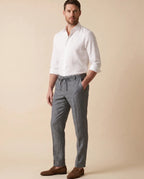 Pantalon Lino Classic Fit Perry Ellis PS00153 - gris-4 - tres cuartos