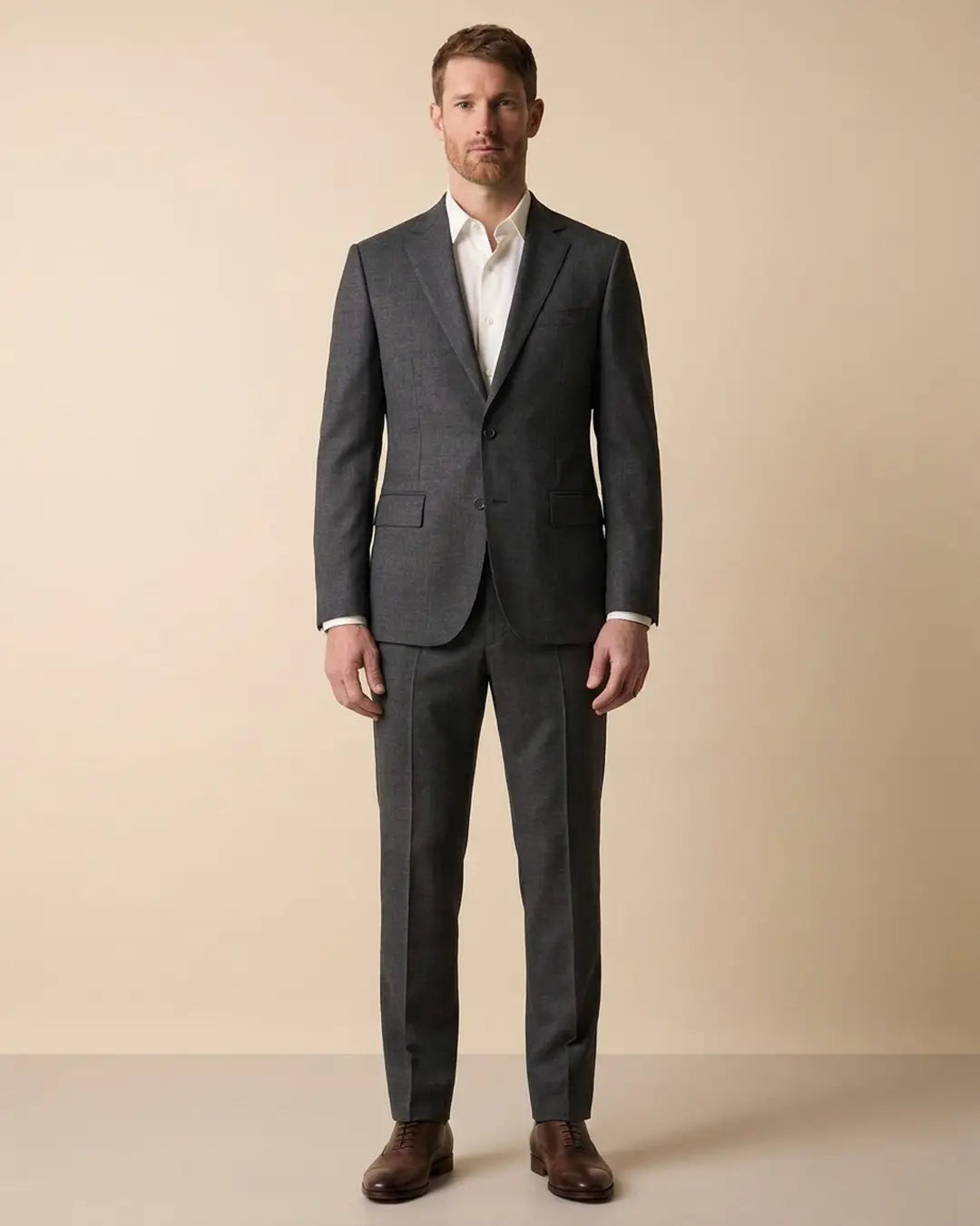 Vestido Classic Fit Brooks Brothers VE00000B-BB - gris-4 - Modelo cuerpo completo