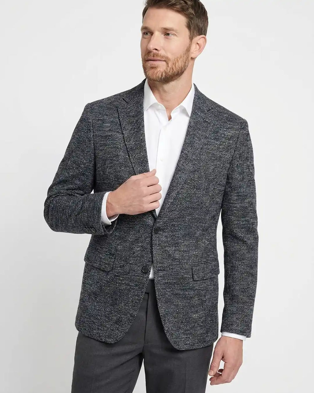 Saco Classic Fit Guy Laroche SA00471 - gris-4 - Modelo plano americano lookbook