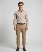 Camisa Sport Perry Ellis CS00883 - Habano Claro - Modelo cuerpo completo