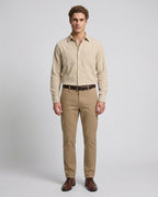Camisa Sport Pana Perry Ellis CS00913 - Habano Claro - Modelo cuerpo completo
