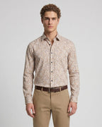 Camisa Sport Perry Ellis CS00883 - Habano Claro - Modelo plano americano lookbook