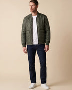 Chaqueta Quilted Perry Ellis CH00121 - Verde Oscuro - hombre plano medio
