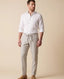 Pantalon Lino Classic Fit Perry Ellis PS00153 - Gris Claro - hombre plano medio