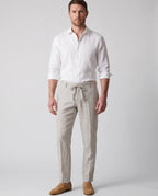 Pantalon Lino Classic Fit Perry Ellis PS00153 - Gris Claro - cuerpo completo