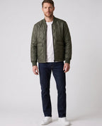 Chaqueta Quilted Perry Ellis CH00121 - Verde Oscuro - cuerpo completo