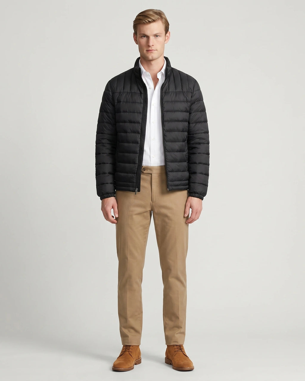Chaqueta Perry Ellis CH00074P - Negro - Modelo cuerpo completo