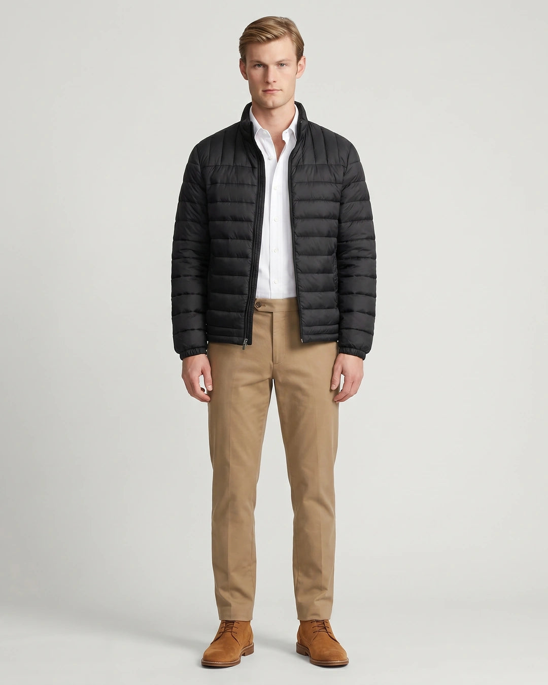 Chaqueta Perry Ellis CH00074P - Negro - Modelo cuerpo completo