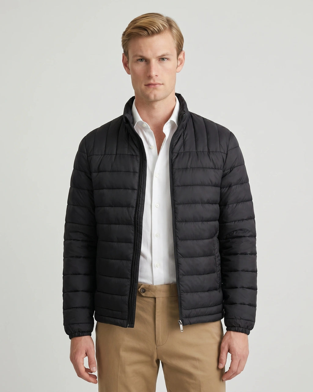 Chaqueta Perry Ellis CH00074P - Negro - Modelo plano americano lookbook