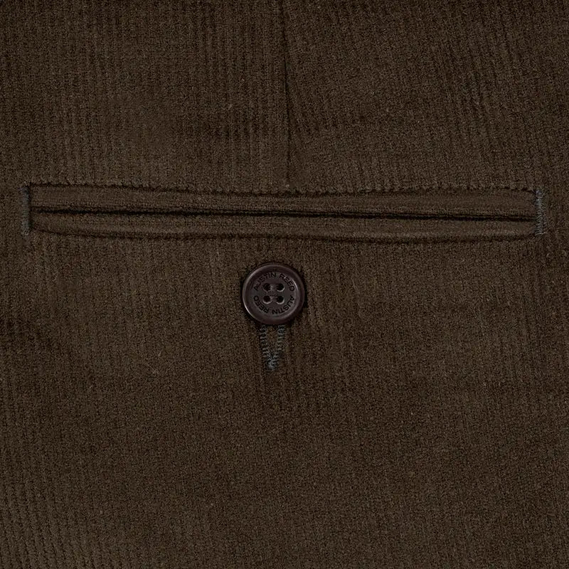 Pantalon Classic Fit Austin Reed PS00048A - Verde Oscuro - Detalle bolsillo