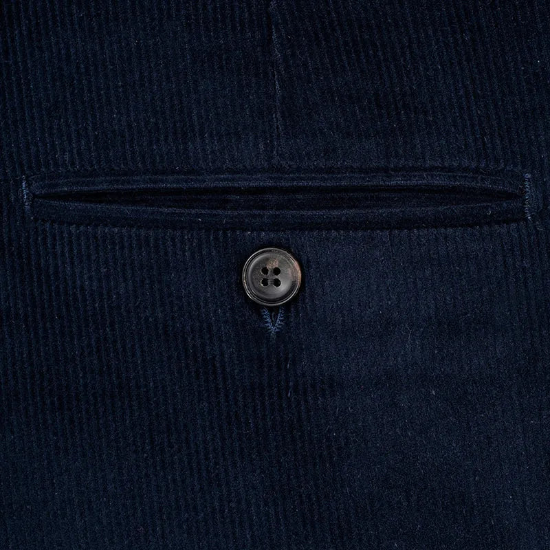 Pantalon Classic Fit Austin Reed PS00048A - Azul Oscuro - Detalle bolsillo
