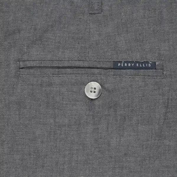 Pantalon Lino Classic Fit Perry Ellis PS00153 - gris-4 - Detalle bolsillo