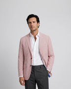 Saco Rojo Classic Fit SeerSucker Guy Laroche SA00472A - Rojo - Modelo plano americano lookbook