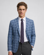 Saco Cuadros Classic Fit Austin Reed SA00487 - Azul Oscuro - Modelo plano americano lookbook