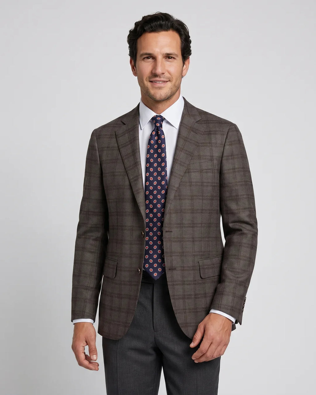 Saco Classic Fit 100% Lana Brooks Brothers SA00515 - Cafe - Modelo plano americano lookbook