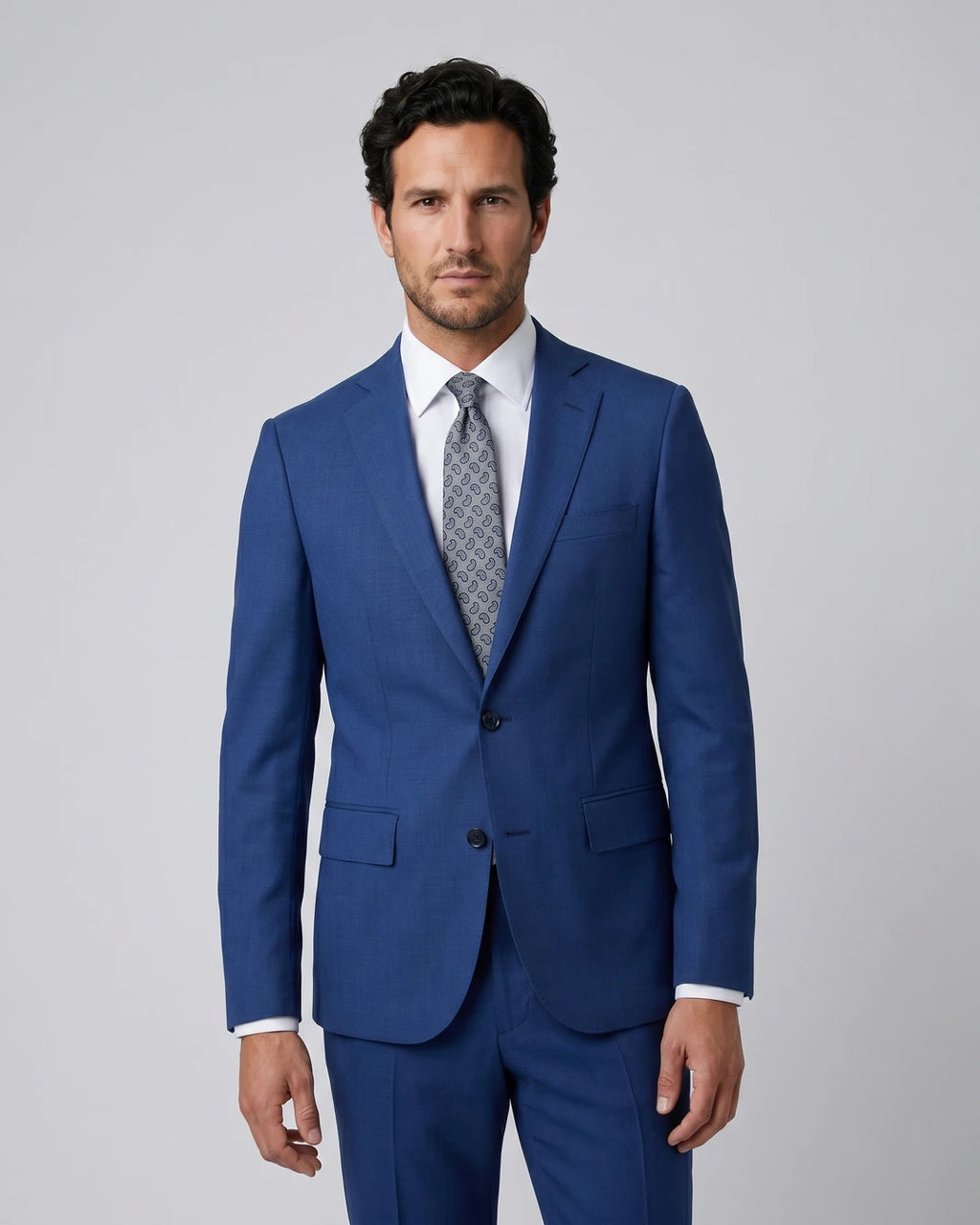 Vestido Classic Fit Azul Medio Brooks Brothers VE04253 - Azul Medio - Modelo plano americano lookbook