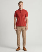 Camiseta Polo Classic Fit Perry Ellis CM00129 - Rojo - Modelo cuerpo completo