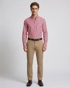 Camisa Sport Guy Laroche CS00815 - Rojo - Modelo cuerpo completo