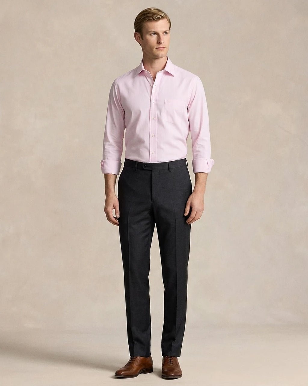 Camisa Formal Classic Fit Guy Laroche CC01059 - Rosa - Modelo cuerpo completo
