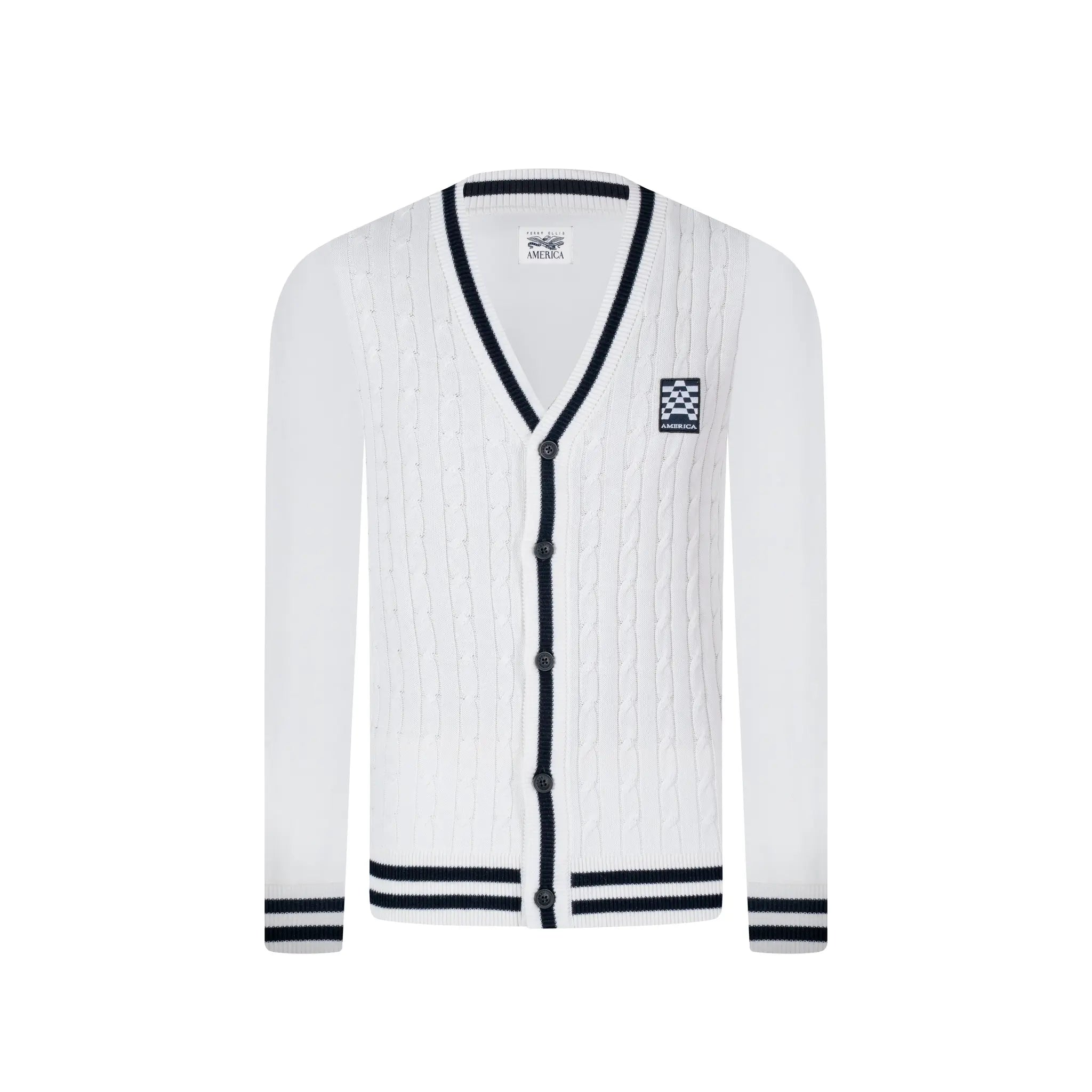 Sweater Perry Ellis Abierto SW00110 - Blanco - portrait