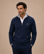 Sweater Algodón 100% Brooks Brothers SW00125 - Azul Oscuro - Modelo frente