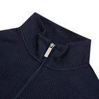 Sweater Perry Ellis Half Zip SW00095 - Azul Oscuro - detalle